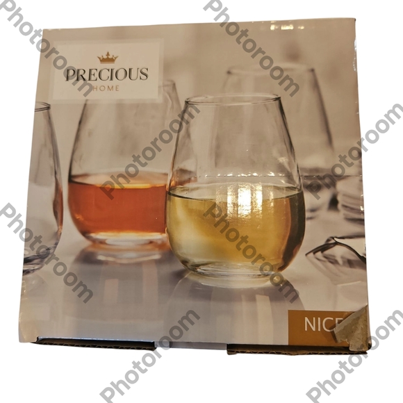 Precious Home Stemless Wine Glasses Set Of 4 510 Ml 17.25 Oz - Picture 2 of 9